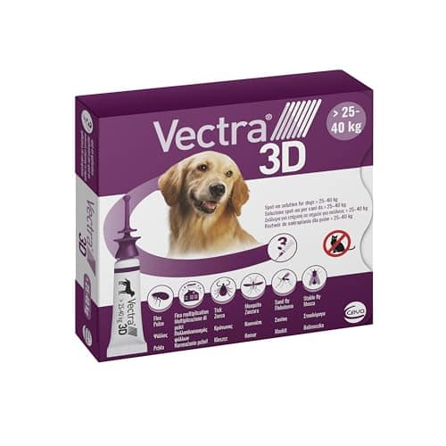 PRIME DAY VECTRA 3D Antiparassitario per Cane 3 Pipette Antipulci, Antizecche e Antizanzare